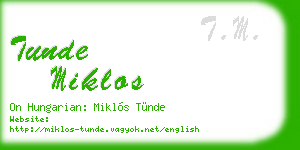 tunde miklos business card